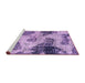 Sideview of Machine Washable Abstract Purple Modern Area Rugs, wshabs573pur