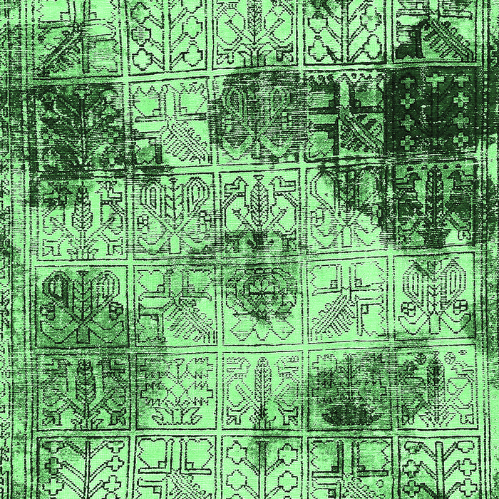 Machine Washable Abstract Emerald Green Modern Area Rugs, wshabs573emgrn