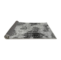 Sideview of Abstract Gray Modern Rug, abs573gry
