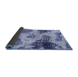 Sideview of Abstract Blue Modern Rug, abs573blu