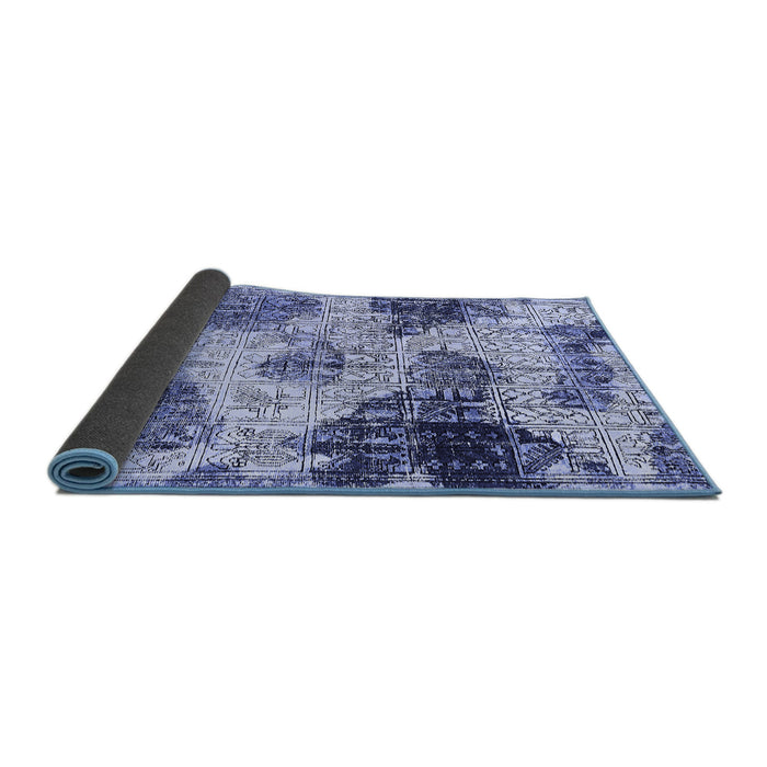 Sideview of Abstract Blue Modern Rug, abs573blu