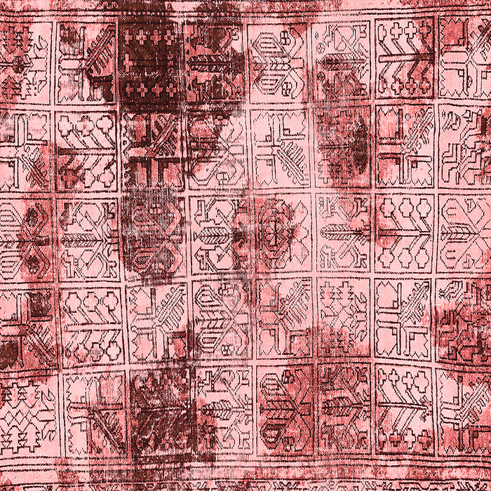 Machine Washable Abstract Red Modern Rug, wshabs573red