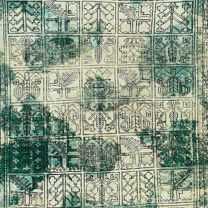 Abstract Green Modern Rug, abs573