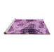 Sideview of Machine Washable Abstract Pink Modern Rug, wshabs573pnk