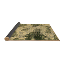 Sideview of Abstract Brown Modern Rug, abs573brn