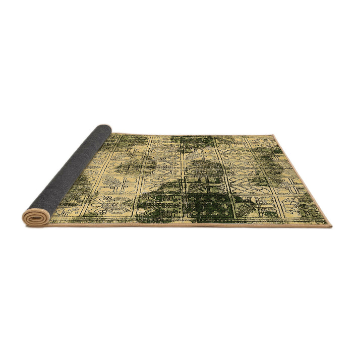 Sideview of Abstract Brown Modern Rug, abs573brn