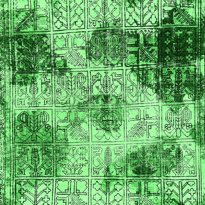 Machine Washable Abstract Green Modern Area Rugs, wshabs573grn