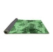 Sideview of Abstract Emerald Green Modern Rug, abs573emgrn