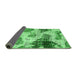 Sideview of Abstract Green Modern Rug, abs573grn