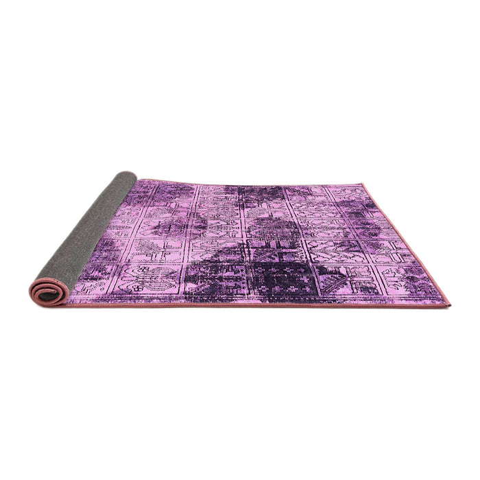 Sideview of Abstract Pink Modern Rug, abs573pnk