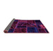 Sideview of Patchwork Purple Transitional Rug, abs574pur