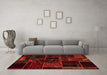 Machine Washable Patchwork Orange Transitional Area Rugs in a Living Room, wshabs574org