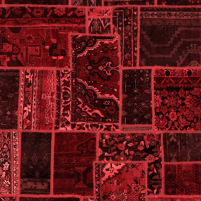 Patchwork Red Transitional Area Rugs