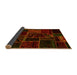 Sideview of Patchwork Yellow Transitional Rug, abs574yw