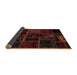 Sideview of Patchwork Brown Transitional Rug, abs574brn