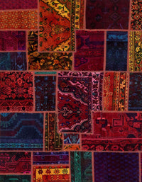 Machine Washable Abstract Vermilion Red Rug, wshabs574