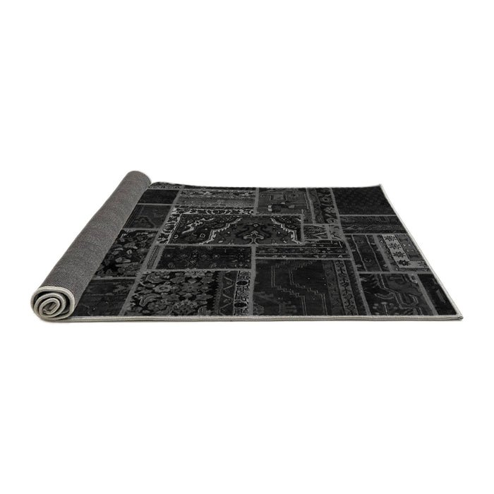 Sideview of Patchwork Gray Transitional Rug, abs574gry