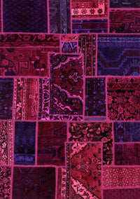 Patchwork Pink Transitional Rug, abs574pnk