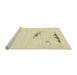 Sideview of Machine Washable Abstract Sun Yellow Rug, wshabs575