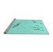 Sideview of Machine Washable Abstract Light Blue Modern Rug, wshabs575lblu