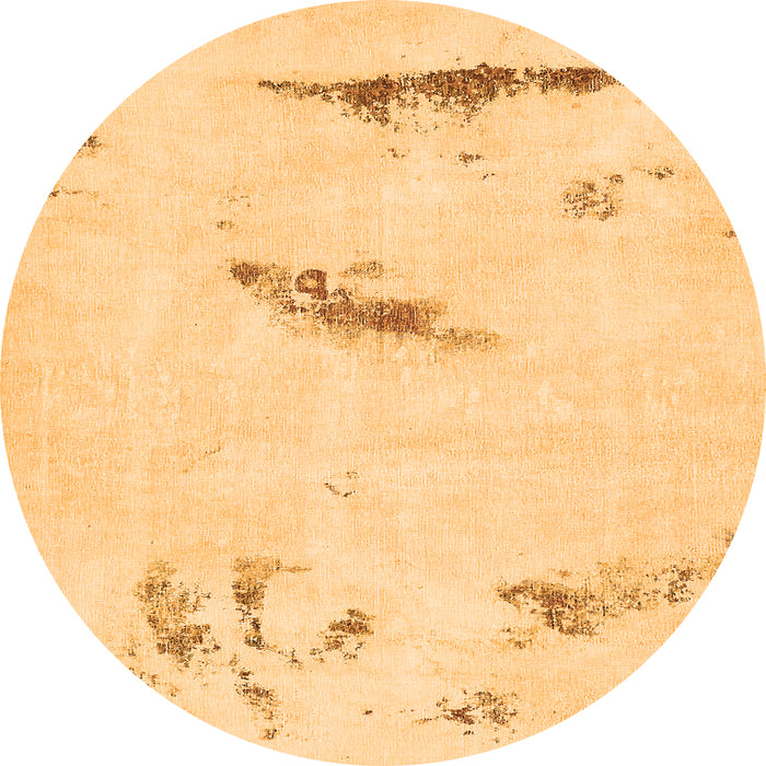 Round Abstract Orange Modern Rug, abs575org