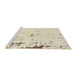 Sideview of Machine Washable Abstract Vanilla Gold Rug, wshabs576