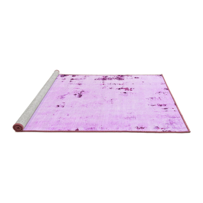 Sideview of Machine Washable Abstract Purple Modern Area Rugs, wshabs576pur