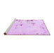 Sideview of Machine Washable Abstract Purple Modern Area Rugs, wshabs576pur