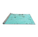 Sideview of Machine Washable Abstract Light Blue Modern Rug, wshabs576lblu