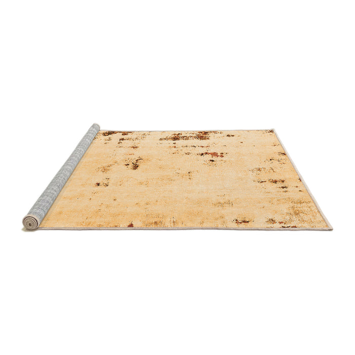 Sideview of Machine Washable Abstract Orange Modern Area Rugs, wshabs576org