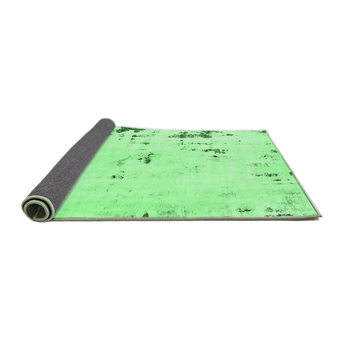 Sideview of Abstract Emerald Green Modern Rug, abs576emgrn