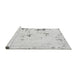 Sideview of Machine Washable Abstract Gray Modern Rug, wshabs576gry