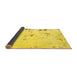 Sideview of Abstract Yellow Modern Rug, abs576yw