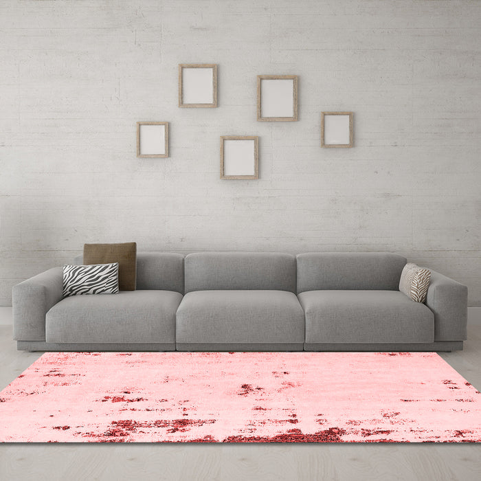 Modern Red Washable Rugs