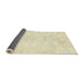 Sideview of Abstract Brown Gold Modern Rug, abs577