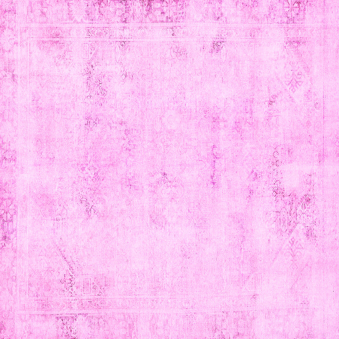 Square Abstract Pink Modern Rug, abs577pnk