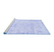 Sideview of Machine Washable Abstract Blue Modern Rug, wshabs577blu