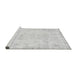 Sideview of Machine Washable Abstract Gray Modern Rug, wshabs577gry