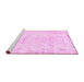 Sideview of Machine Washable Abstract Pink Modern Rug, wshabs577pnk