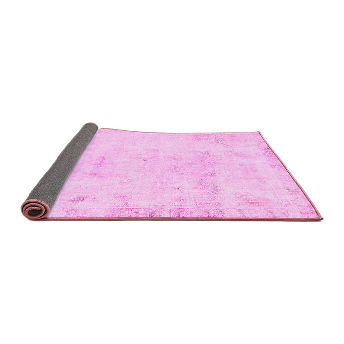 Sideview of Abstract Pink Modern Rug, abs577pnk