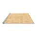 Sideview of Machine Washable Abstract Orange Modern Area Rugs, wshabs577org