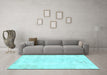 Machine Washable Abstract Light Blue Modern Rug in a Living Room, wshabs577lblu