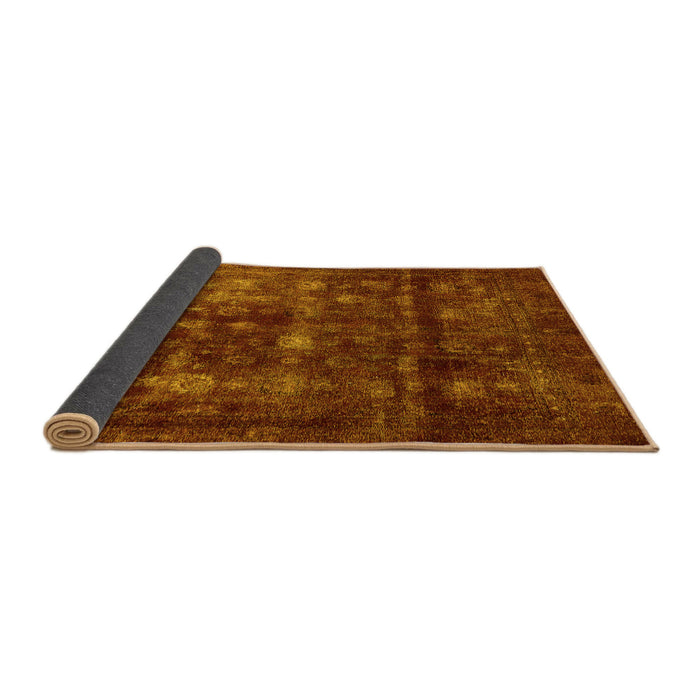 Sideview of Abstract Yellow Modern Rug, abs578yw