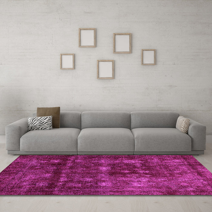 Machine Washable Abstract Pink Modern Rug in a Living Room, wshabs578pnk