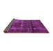 Sideview of Abstract Purple Modern Rug, abs578pur