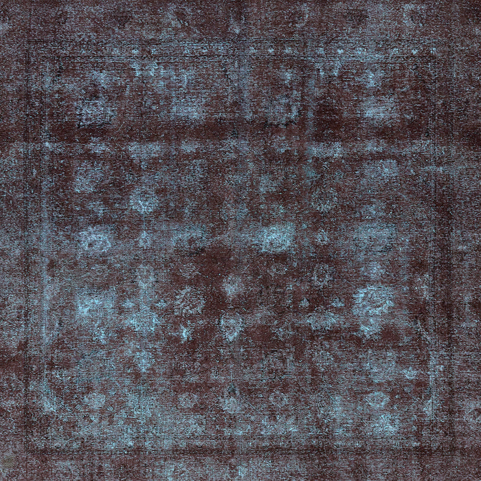 Square Abstract Light Blue Modern Rug, abs578lblu