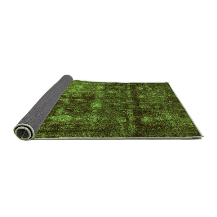 Sideview of Abstract Green Modern Rug, abs578grn