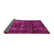 Sideview of Abstract Pink Modern Rug, abs578pnk