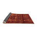 Sideview of Abstract Orange Modern Rug, abs578org