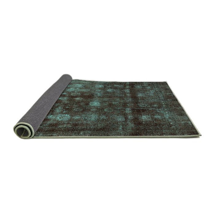 Sideview of Abstract Turquoise Modern Rug, abs578turq